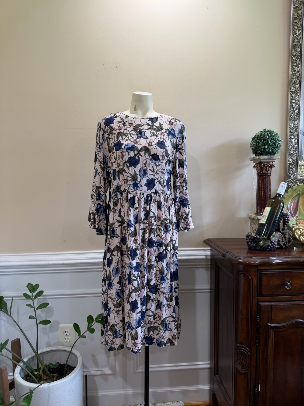 Topshop Women's Floral Midi Dress